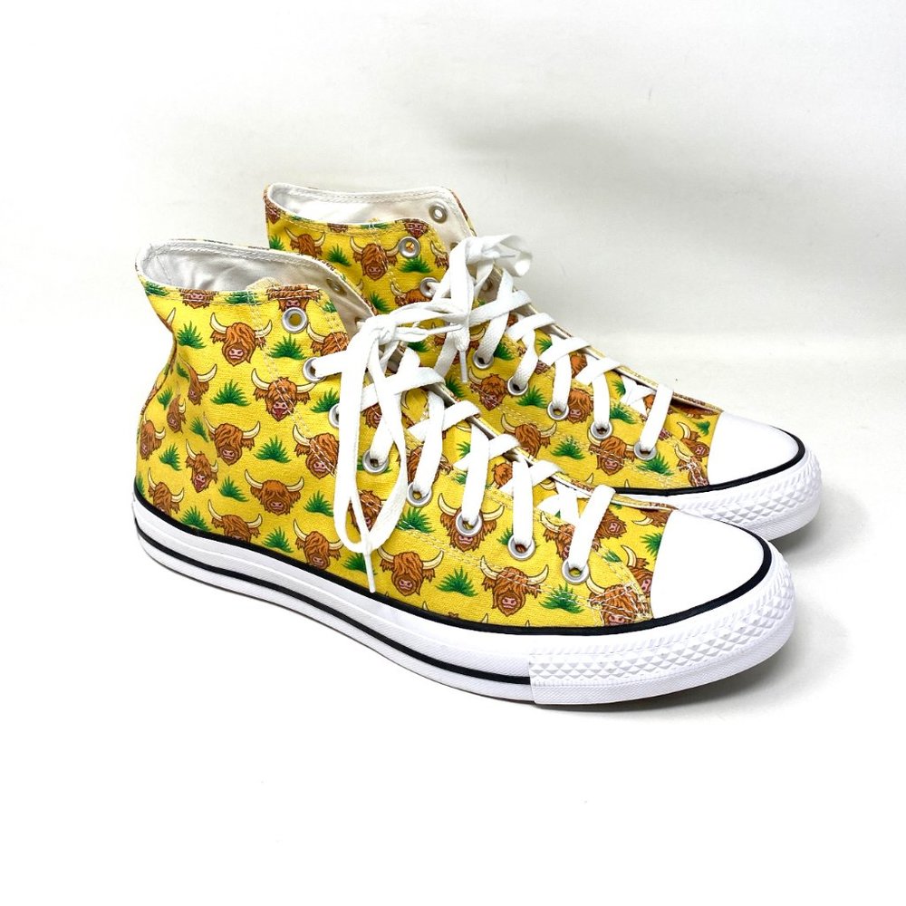 💖MEGA SALE💖Converse Chuck Taylor Ctas HI Highland Yellow Canvas Men's A02378C - Picture 5 of 9